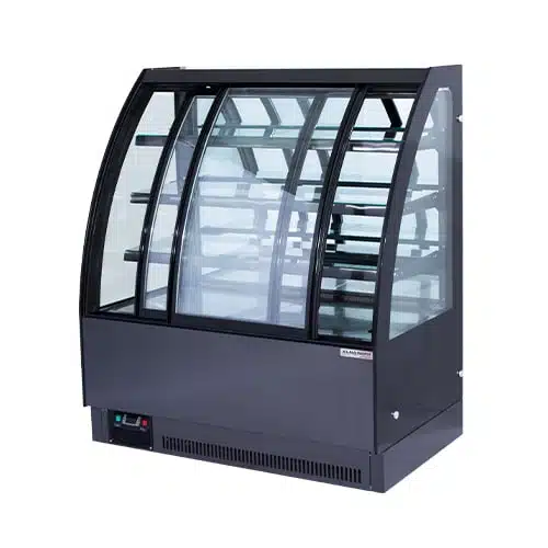 ثلاجة-عرض-حلويات-تيتانيوم-أسود-مفتوحة-أبواب-display-refrigerator-black-titanium-alnasser-factories